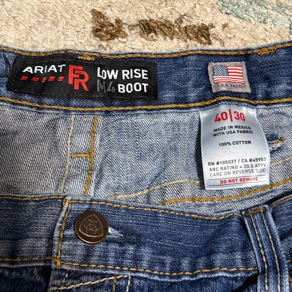 Ariat FR Fire Resistant M4 Low Rise Boot Jeans Size 40x28 Workwear Bootcut - Picture 5 of 5